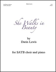 She Walks in Beauty SATB choral sheet music cover Thumbnail